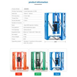 Cheap Mini Desktop Delta 3D Printer DIY Kit for Students 
