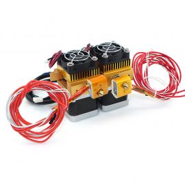 MK8 Dual Head Extruder Hotend Extrusion 1.75mm Filament with Motor Fan Part