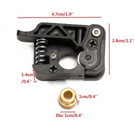 Plastic MK8 extruder parts set with extruder gear left/right